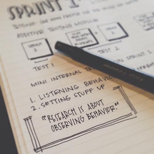 'Research is about observing behavior' - meeting insights - love it