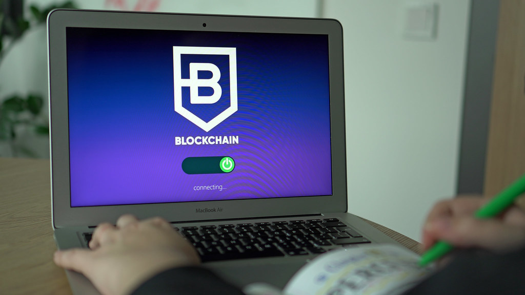 Blockchain education concept, edtech